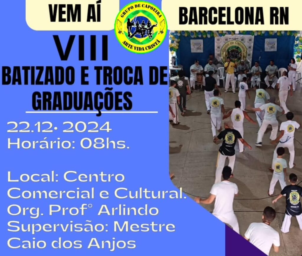 VIII Batizado e Troca de Graduações Grupo de Capoeira Arte Vida Cristã